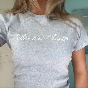 sabrina carpenter short n sweet baby tee